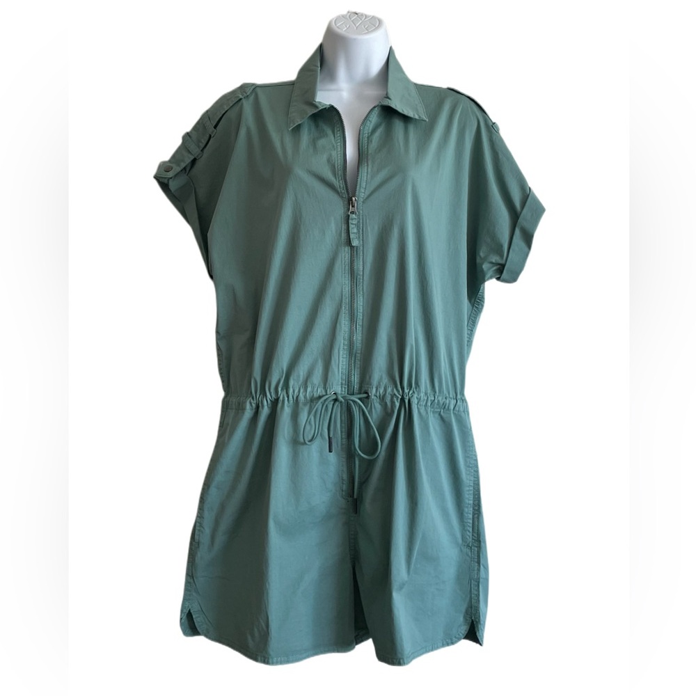 Pistola Meg Short Utility Romper _ Clover Green